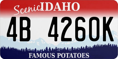 ID license plate 4B4260K