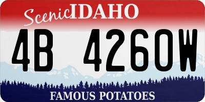 ID license plate 4B4260W