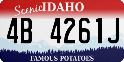 ID license plate 4B4261J