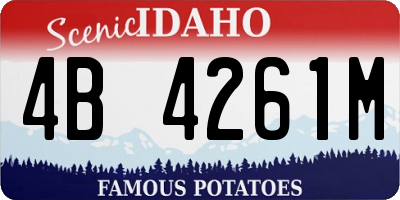 ID license plate 4B4261M