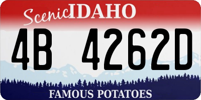ID license plate 4B4262D