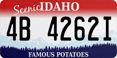 ID license plate 4B4262I