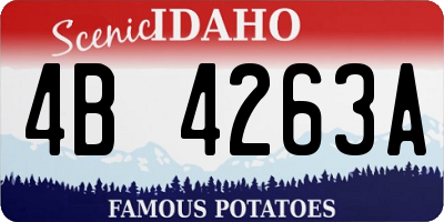 ID license plate 4B4263A