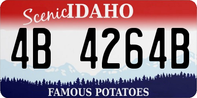 ID license plate 4B4264B