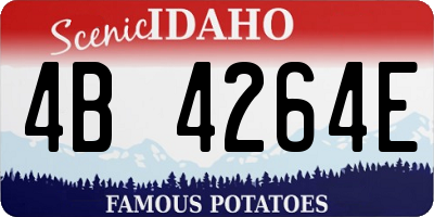 ID license plate 4B4264E