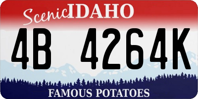 ID license plate 4B4264K