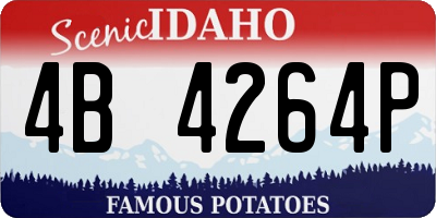 ID license plate 4B4264P