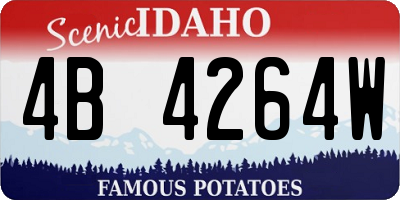 ID license plate 4B4264W