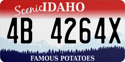 ID license plate 4B4264X