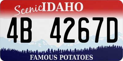 ID license plate 4B4267D