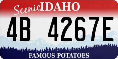 ID license plate 4B4267E