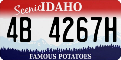 ID license plate 4B4267H