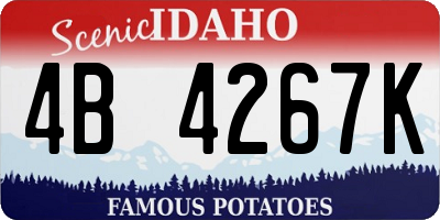 ID license plate 4B4267K