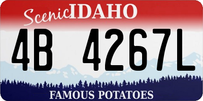 ID license plate 4B4267L