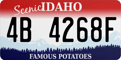 ID license plate 4B4268F