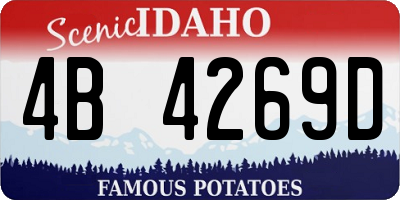 ID license plate 4B4269D