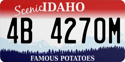 ID license plate 4B4270M