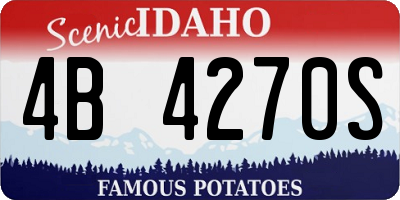 ID license plate 4B4270S