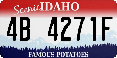 ID license plate 4B4271F