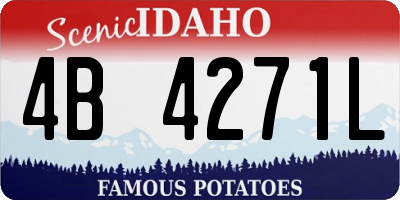 ID license plate 4B4271L