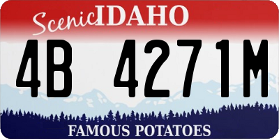 ID license plate 4B4271M