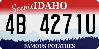 ID license plate 4B4271U