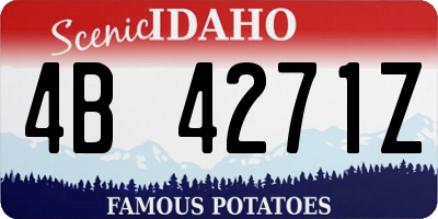 ID license plate 4B4271Z