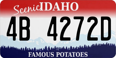 ID license plate 4B4272D