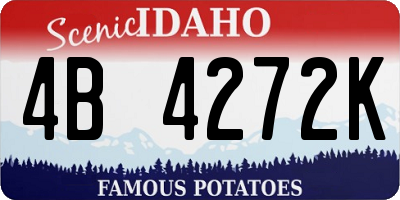 ID license plate 4B4272K