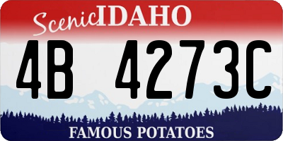 ID license plate 4B4273C