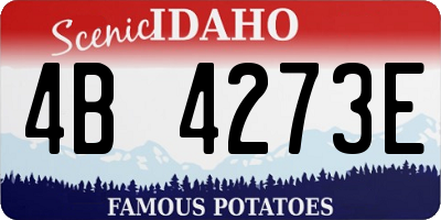 ID license plate 4B4273E