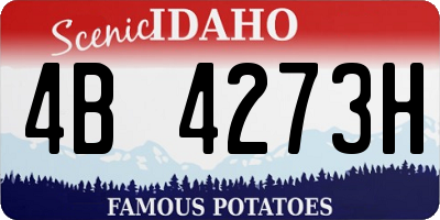 ID license plate 4B4273H