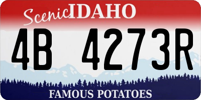 ID license plate 4B4273R