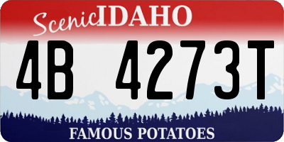 ID license plate 4B4273T