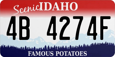 ID license plate 4B4274F
