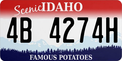 ID license plate 4B4274H