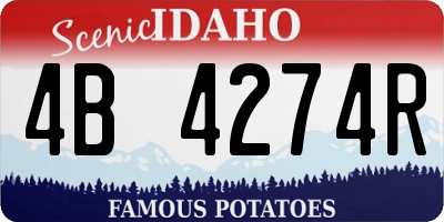ID license plate 4B4274R