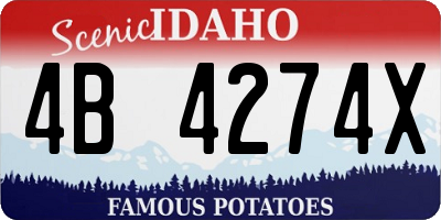 ID license plate 4B4274X