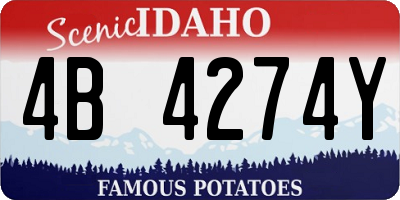 ID license plate 4B4274Y