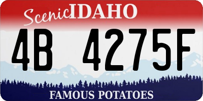 ID license plate 4B4275F