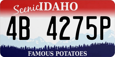ID license plate 4B4275P