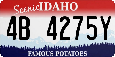 ID license plate 4B4275Y