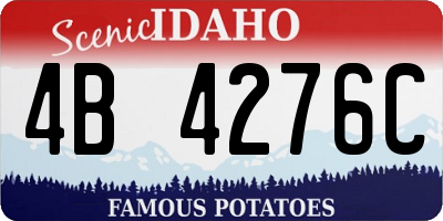 ID license plate 4B4276C