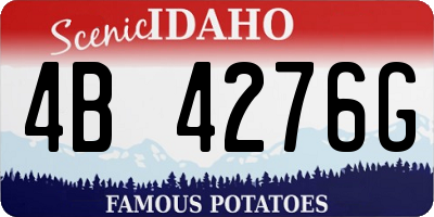 ID license plate 4B4276G