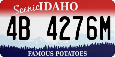 ID license plate 4B4276M