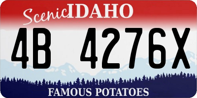ID license plate 4B4276X