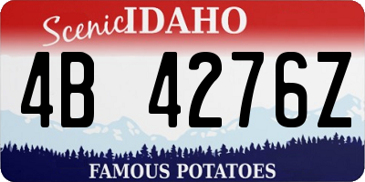 ID license plate 4B4276Z