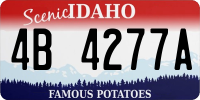 ID license plate 4B4277A
