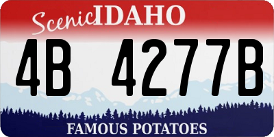 ID license plate 4B4277B