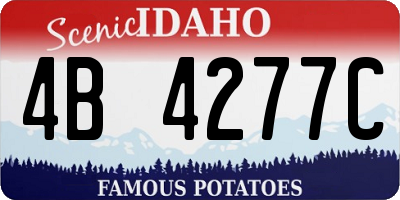 ID license plate 4B4277C